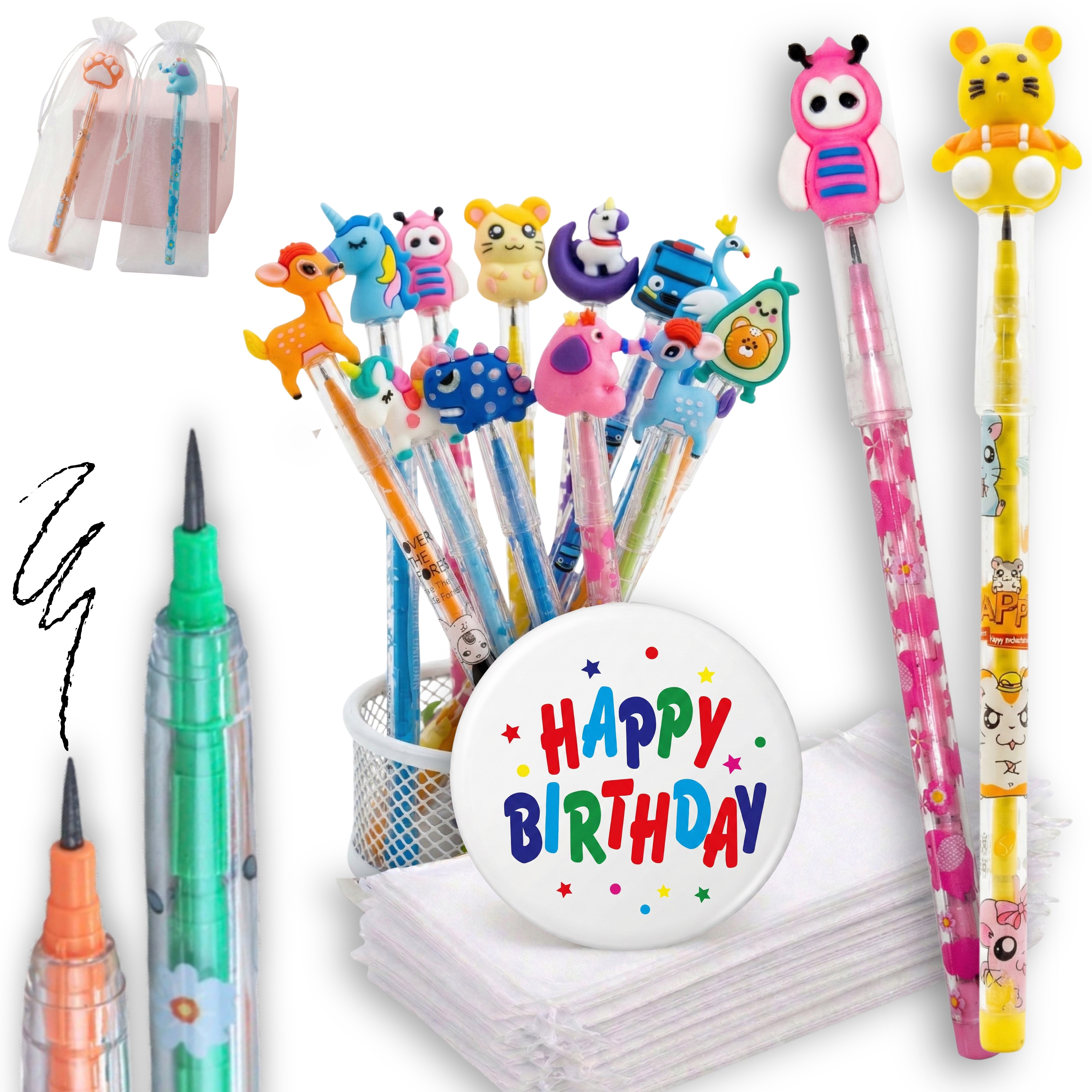 30 Lápices Apilables para Cumpleaños